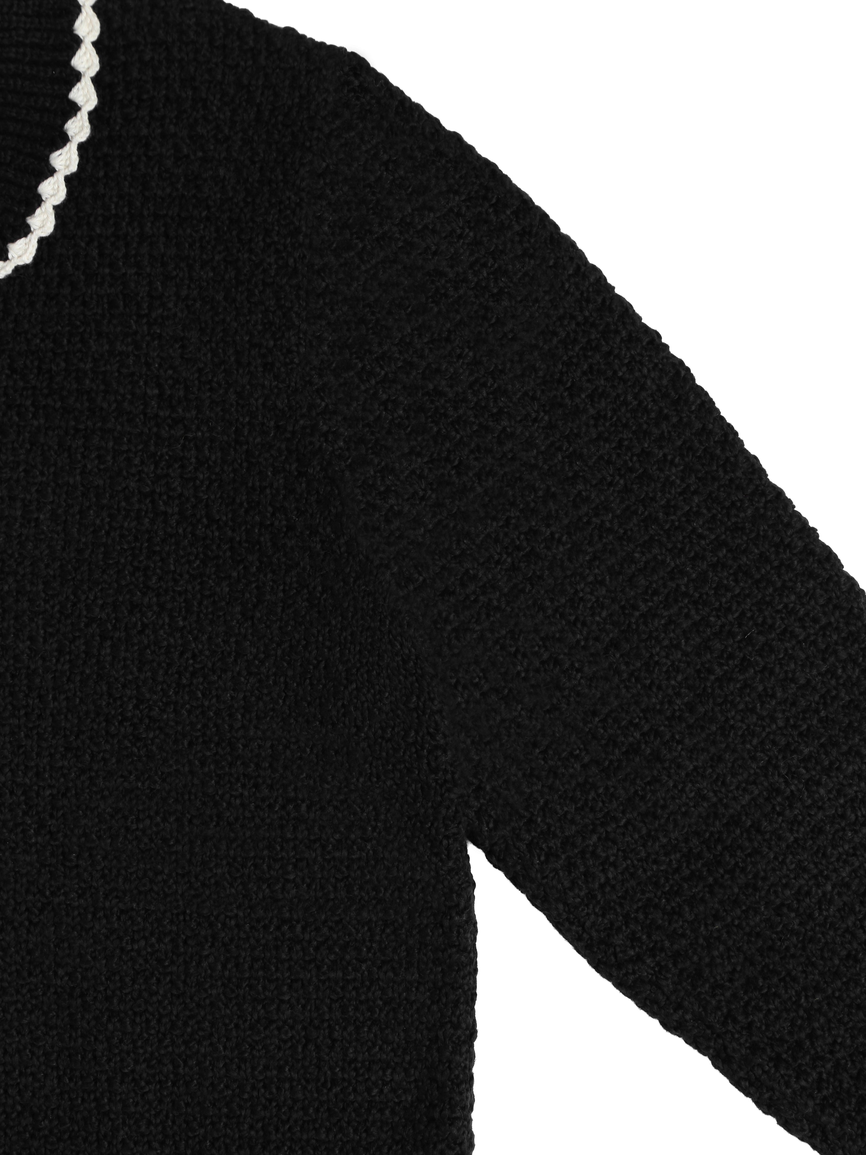 The Edith L/S Knit Polo (Black) Reuben Oliver