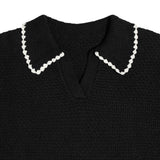 The Edith L/S Knit Polo (Black) Reuben Oliver