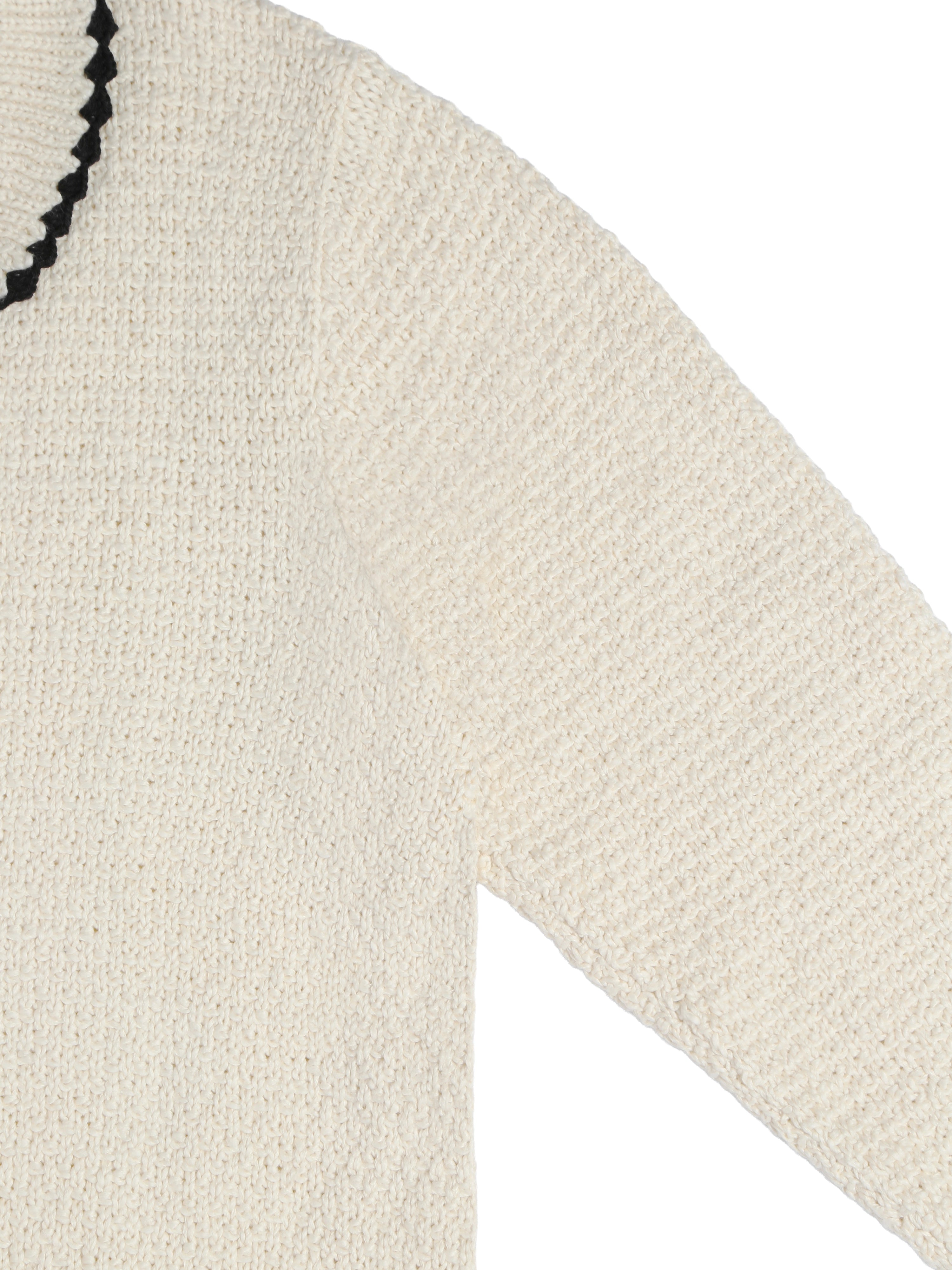The Edith L/S Knit Polo (Off-White) Reuben Oliver