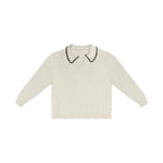 The Edith L/S Knit Polo (Off-White) Reuben Oliver