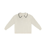 The Edith L/S Knit Polo (Off-White) Reuben Oliver