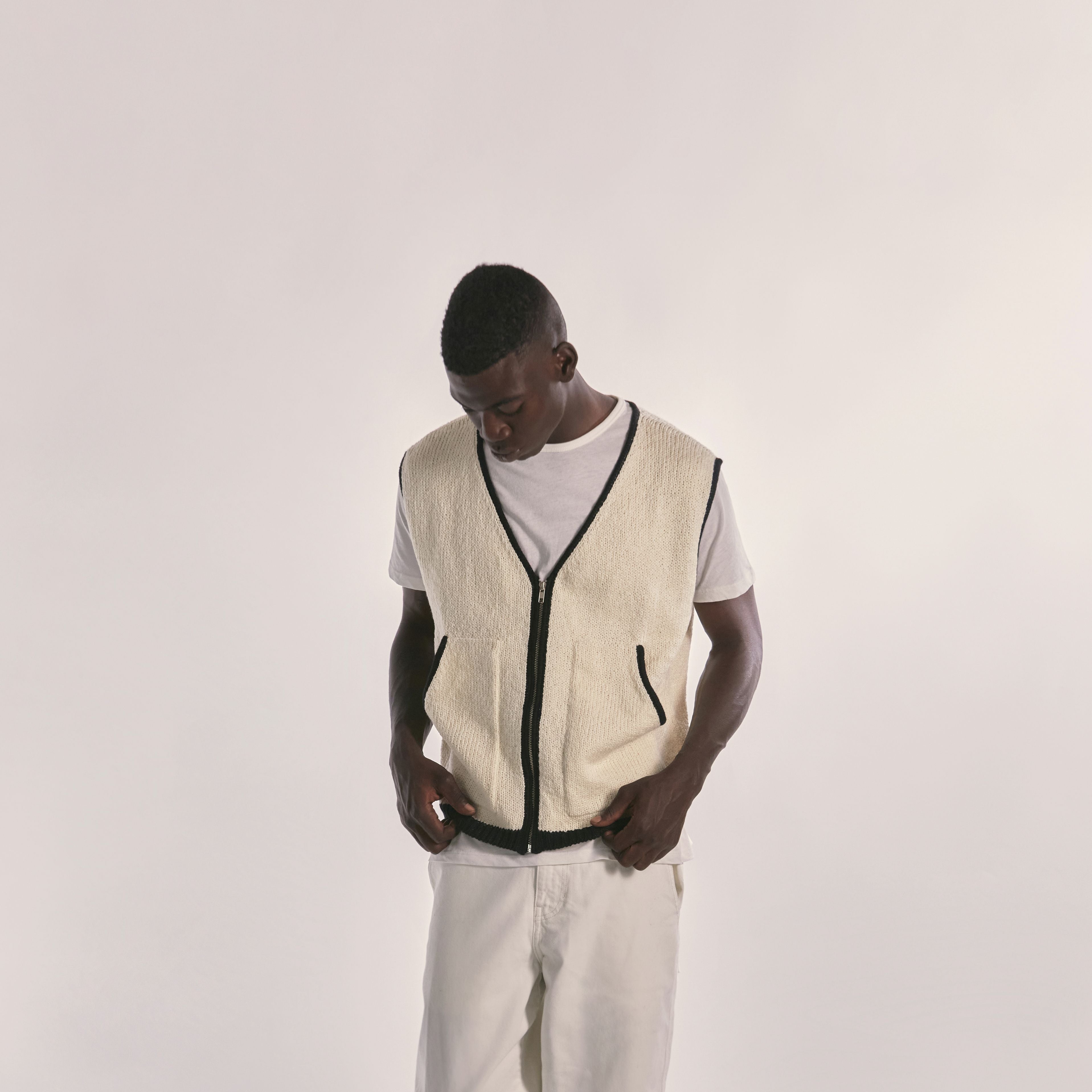 Margo Knit Vest (Off-White) Reuben Oliver