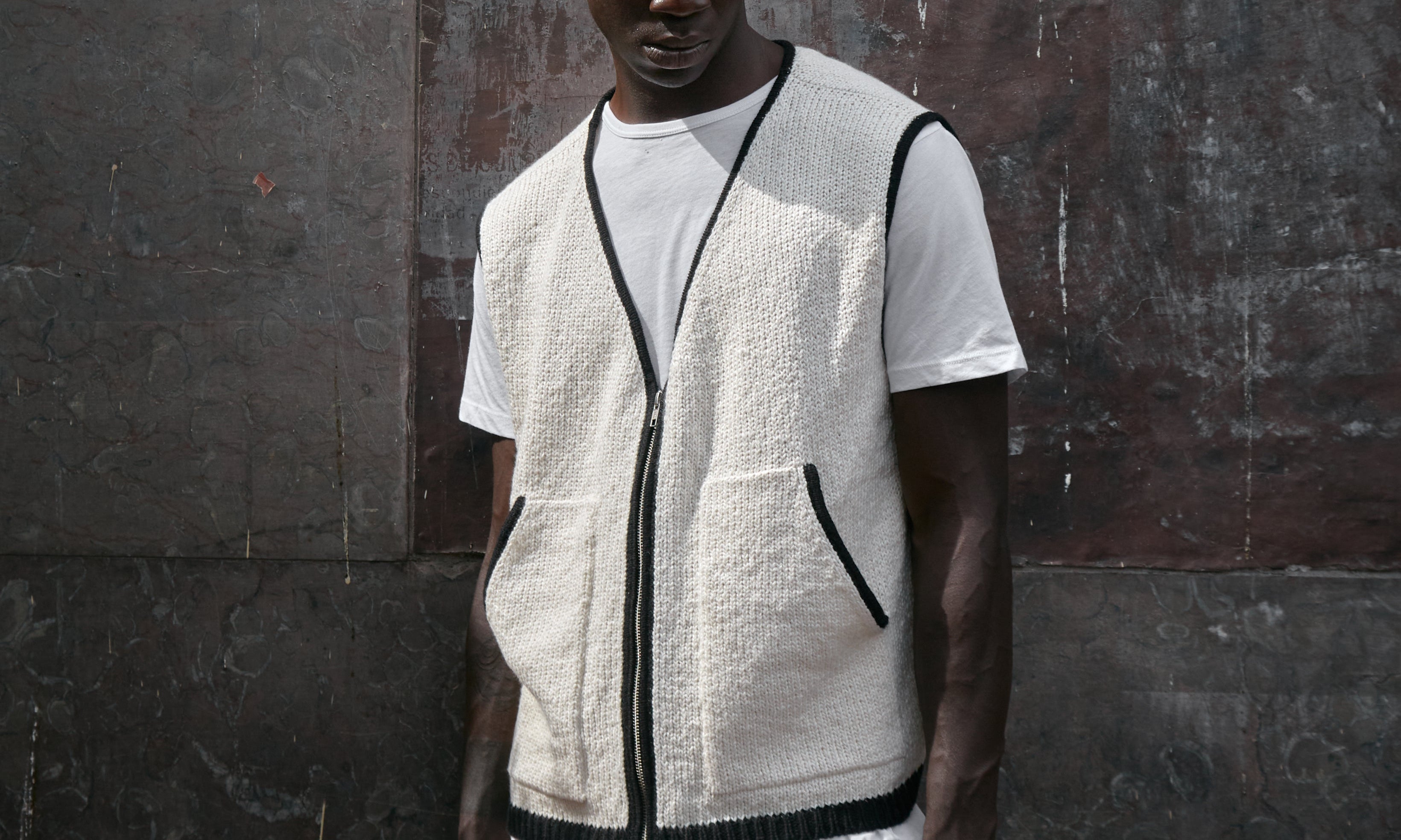 Margo Knit Vest (Off-White) Reuben Oliver