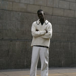 The Edith L/S Knit Polo (Off-White) Reuben Oliver