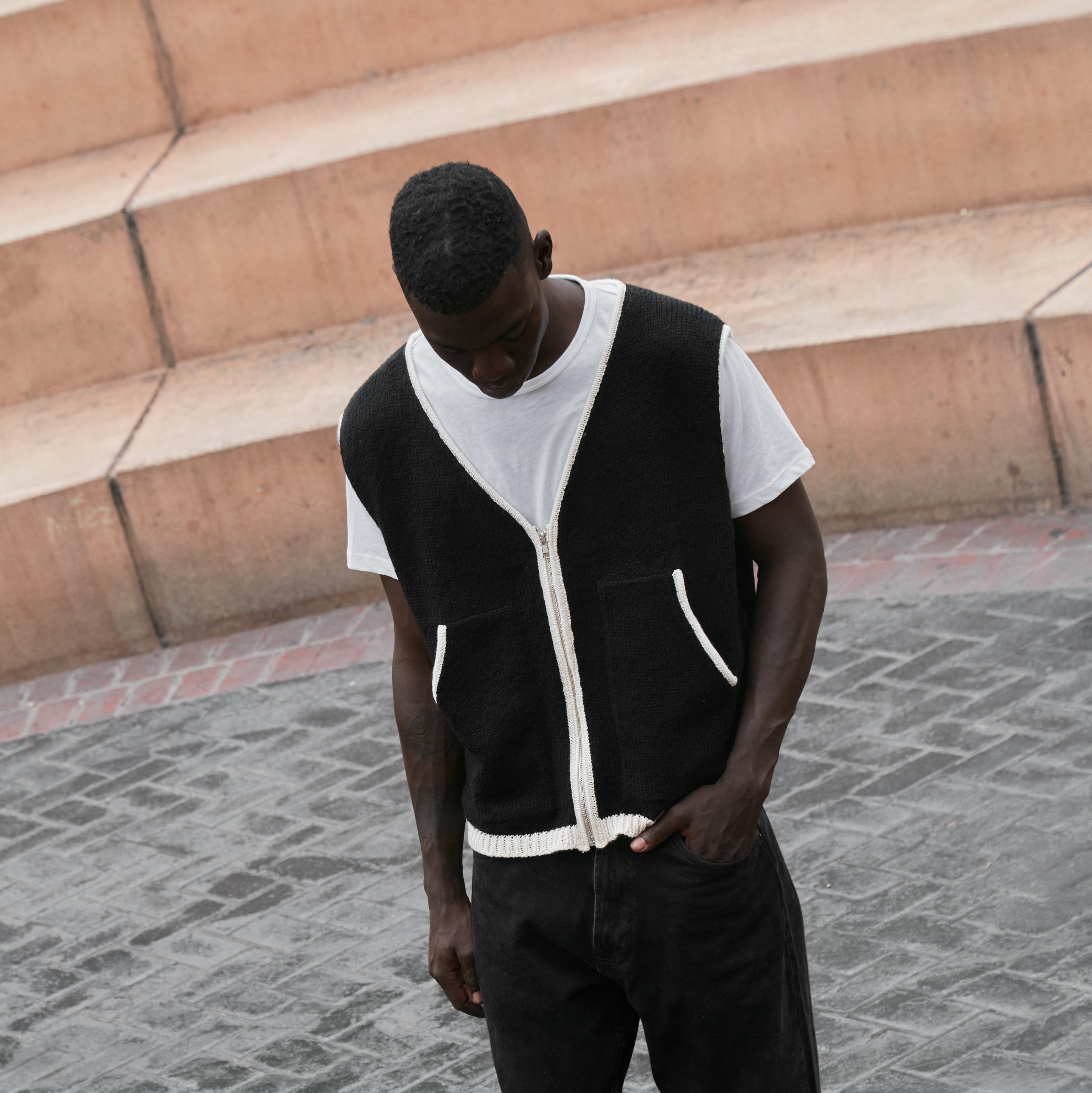 Margo Knit Vest (Black) Reuben Oliver