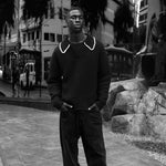 The Edith L/S Knit Polo (Black) Reuben Oliver
