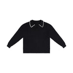 The Edith L/S Knit Polo (Black) Reuben Oliver