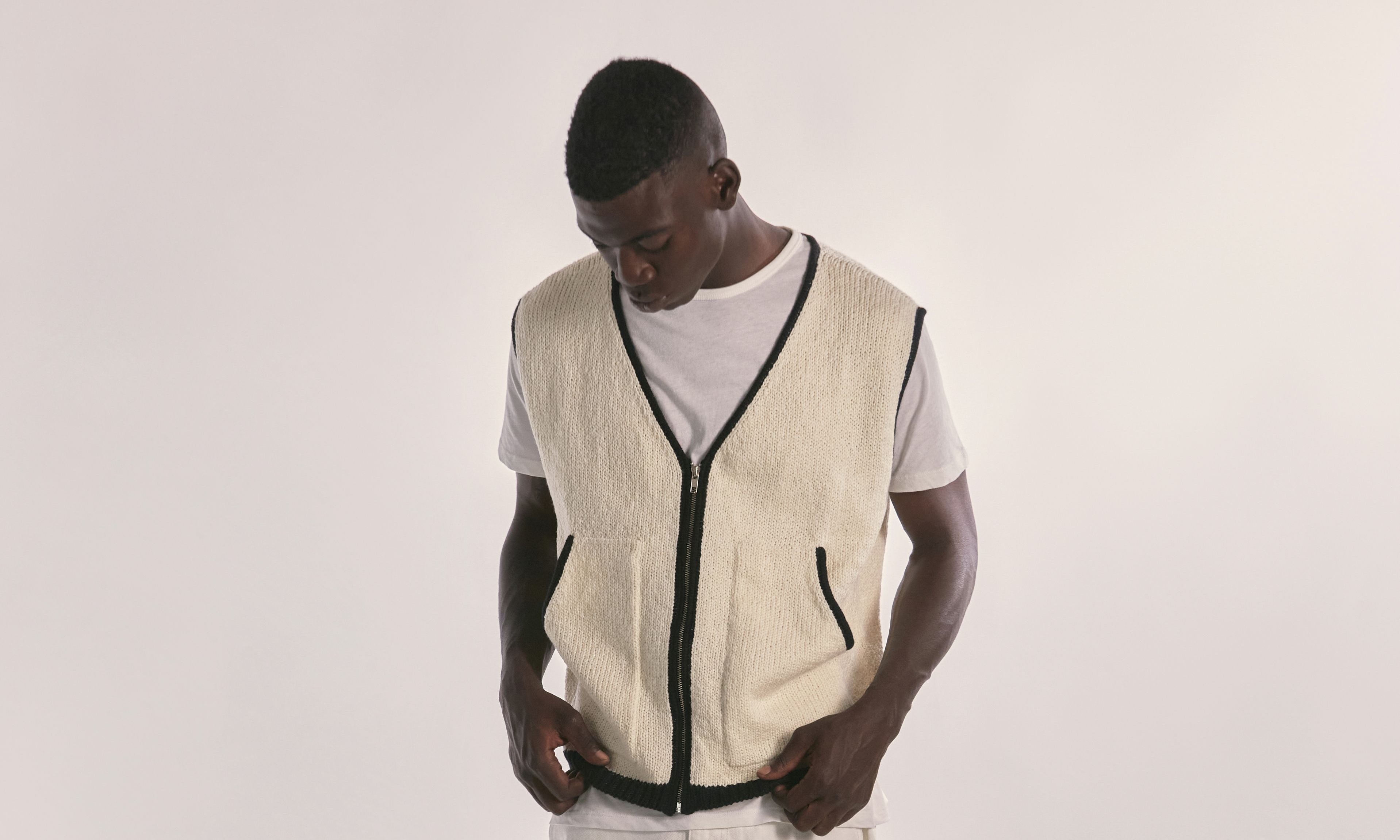 Margo Knit Vest (Off-White) Reuben Oliver