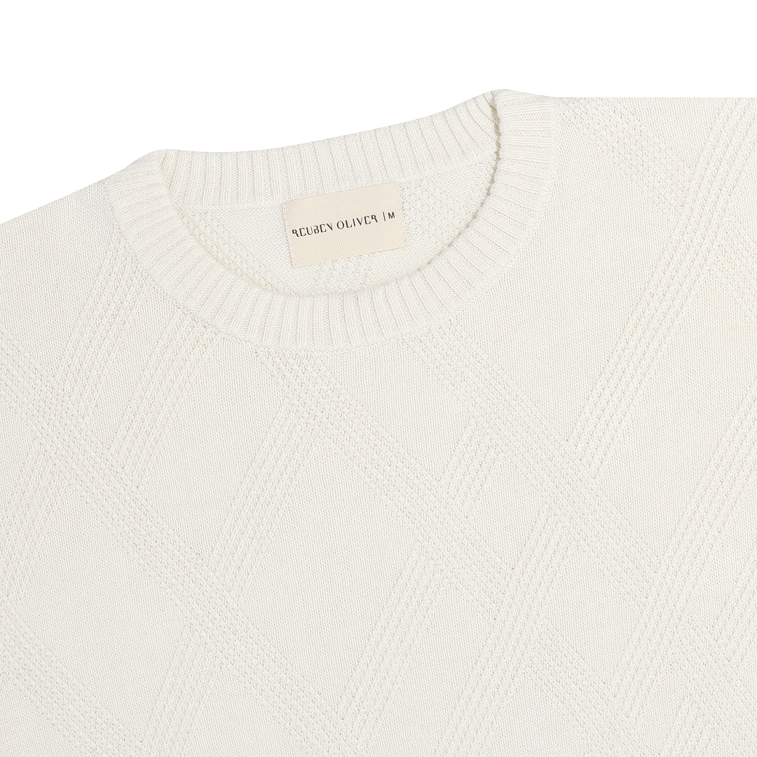 Diagonal Stripe Knit T-shirt Reuben Oliver