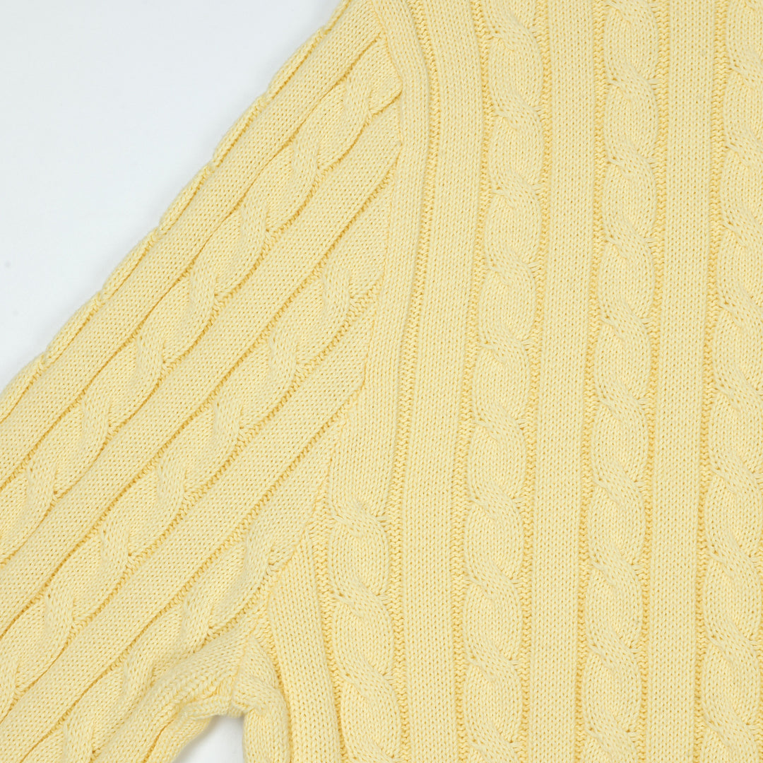 R.O Distressed Cable Knit Sweater