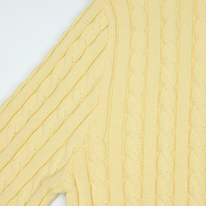 R.O Distressed Cable Knit Sweater