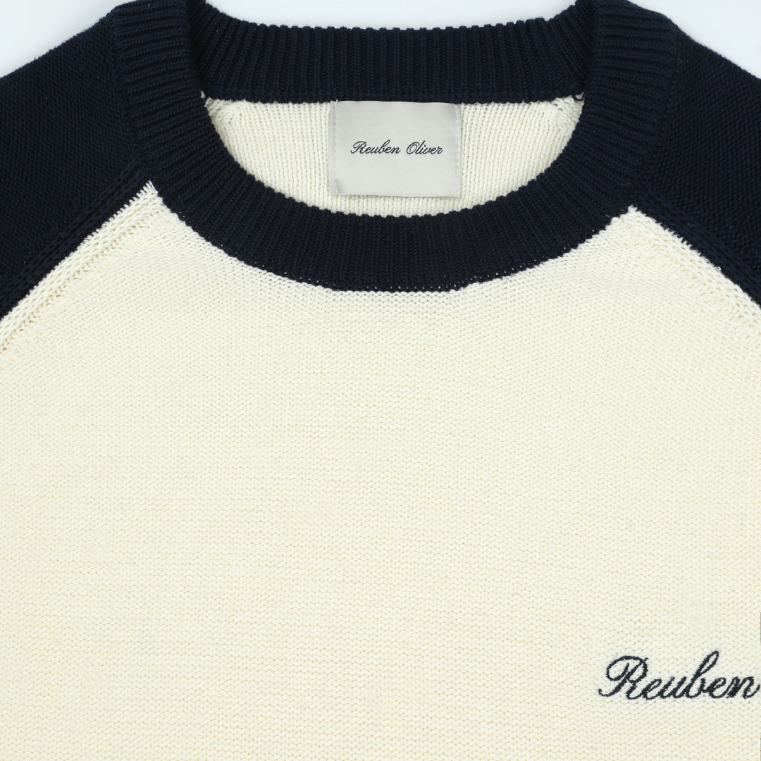 Long Sleeve Knit Baseball T-shirt