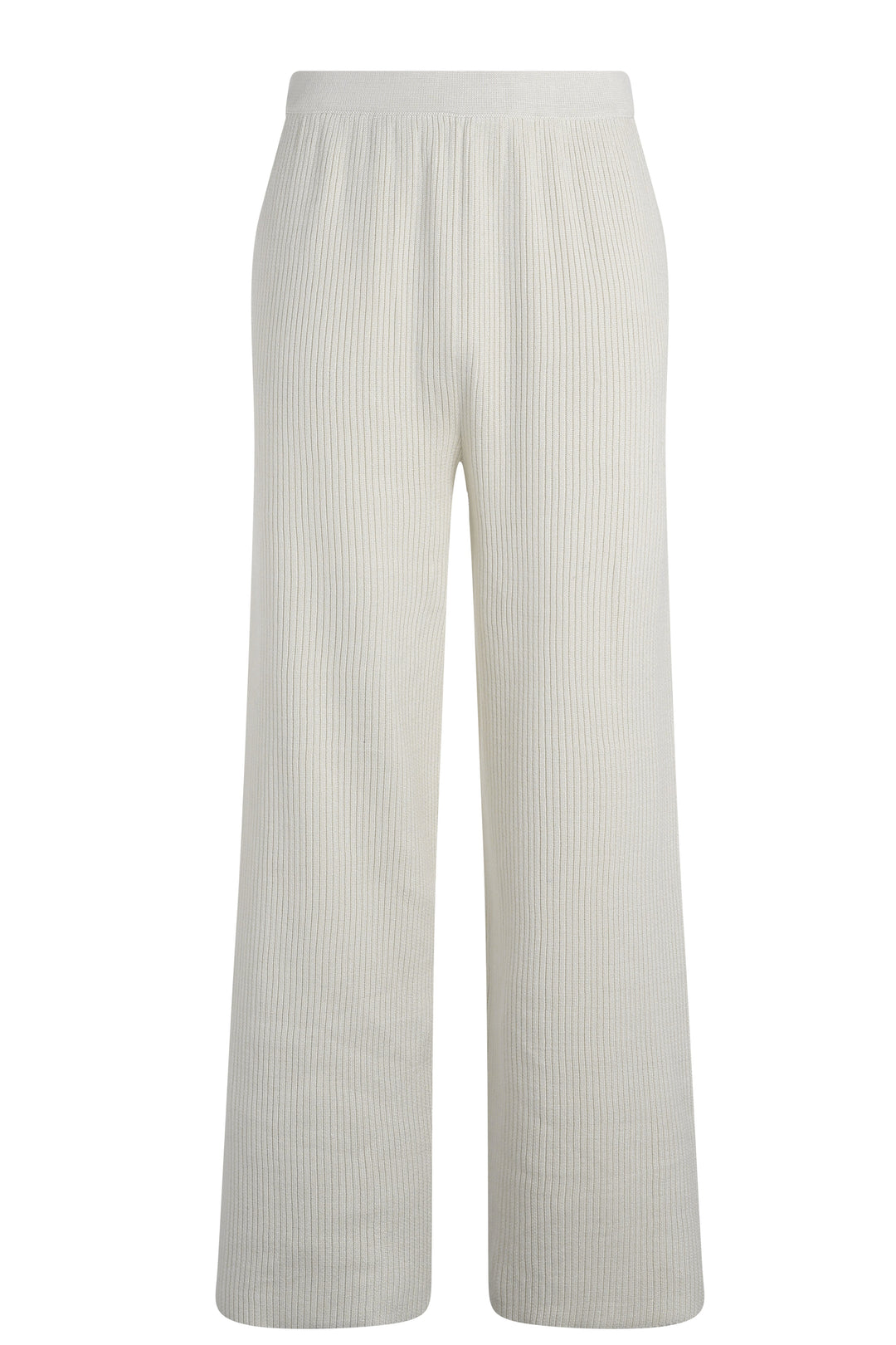 The Knitted Ribbed Pants - Oat