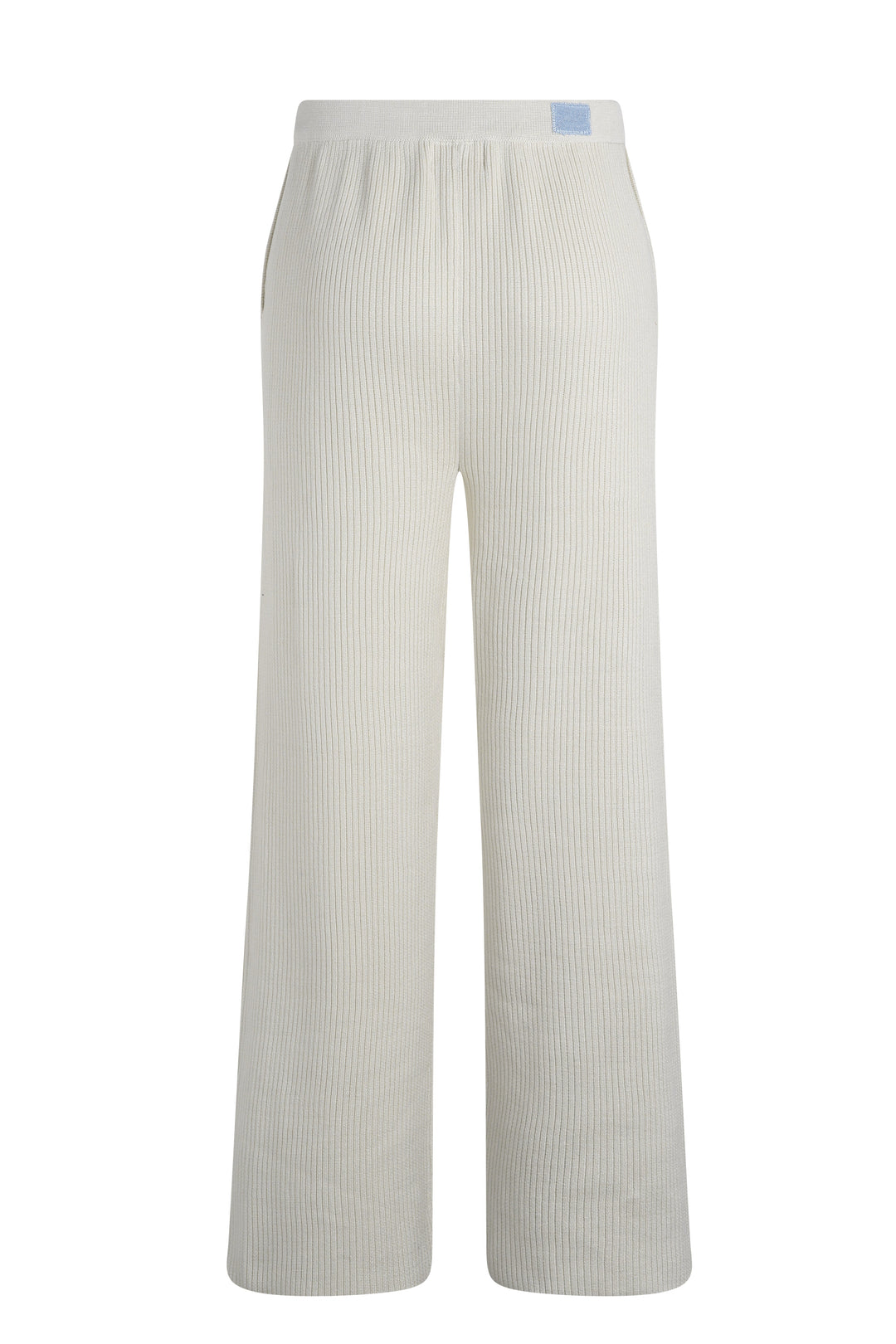 The Knitted Ribbed Pants - Oat