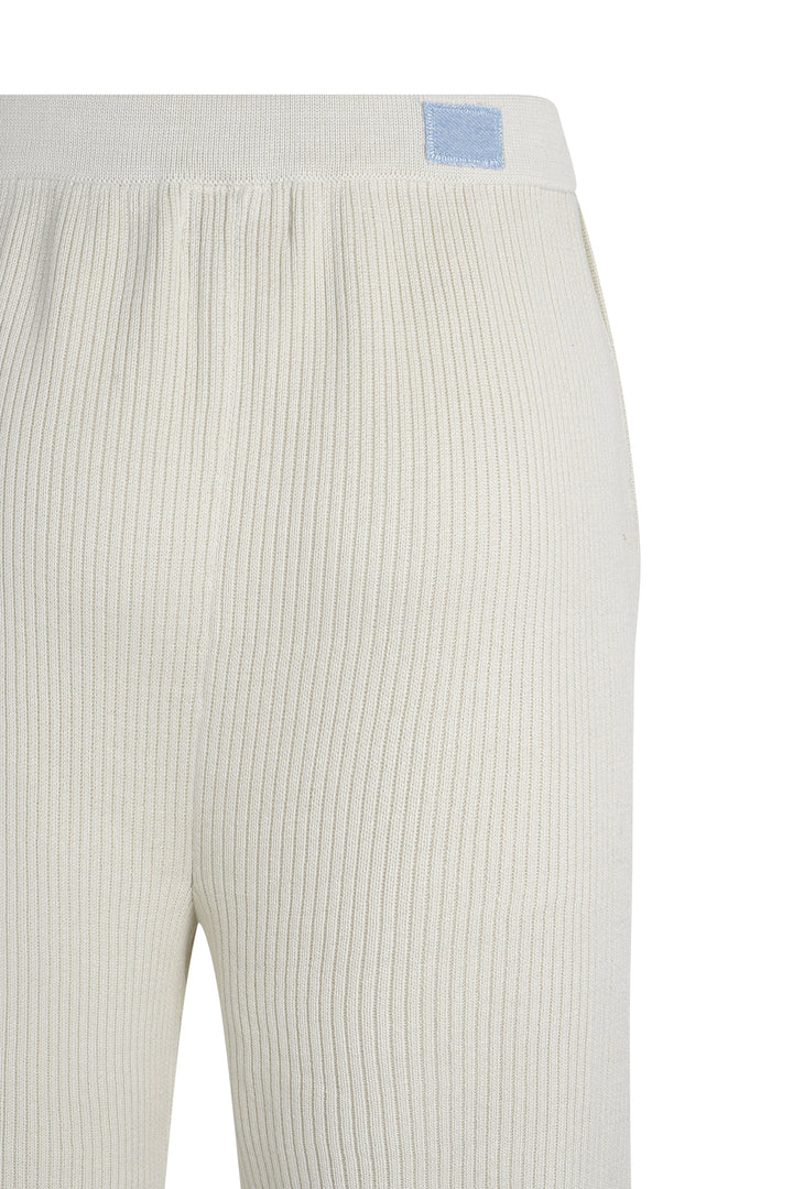 The Knitted Ribbed Pants - Oat Reuben Oliver