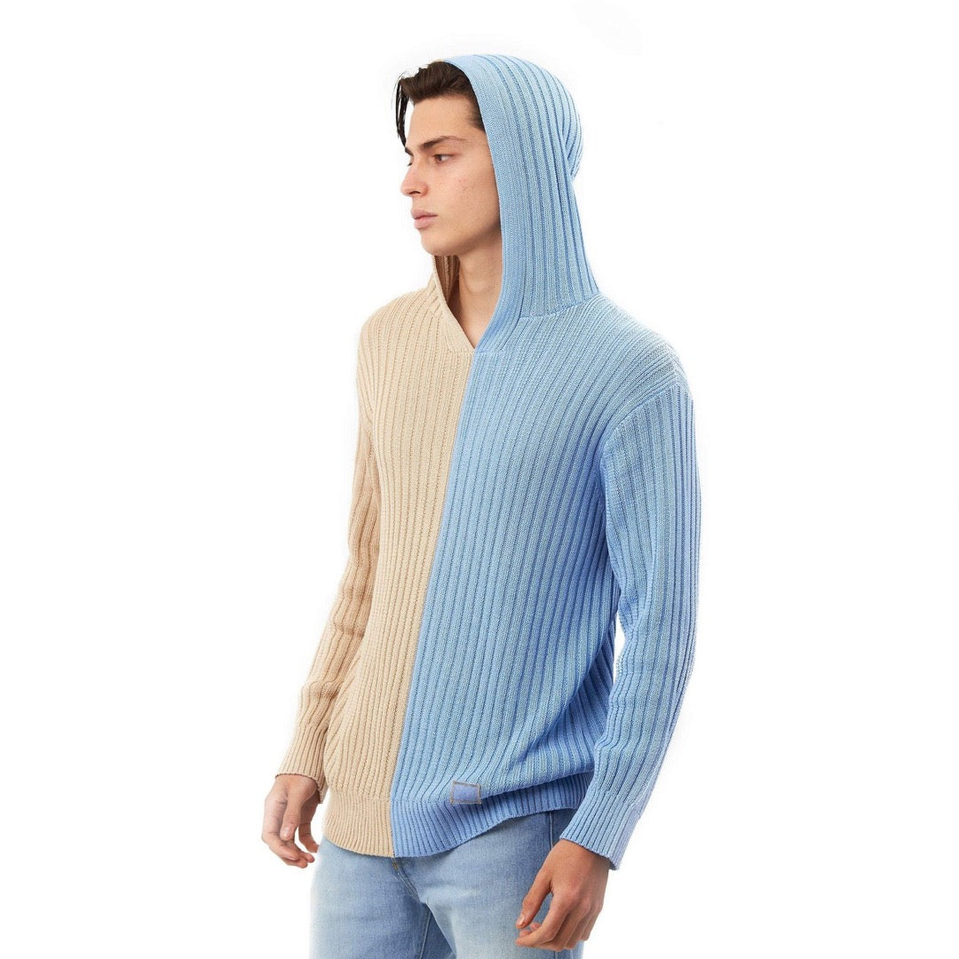 Two-Toned Ribbed Hoodie Reuben Oliver
